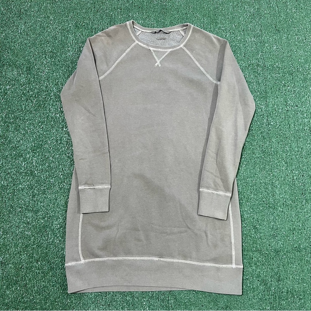 Abercrombie & Fitch Light Gray Crewneck Sweater Dress